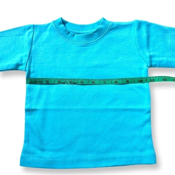 ⭐️ 5 for $25 Sky Blue Cotton Baby Top Long Sleeve Size 12 Months - Picture 4 of 5